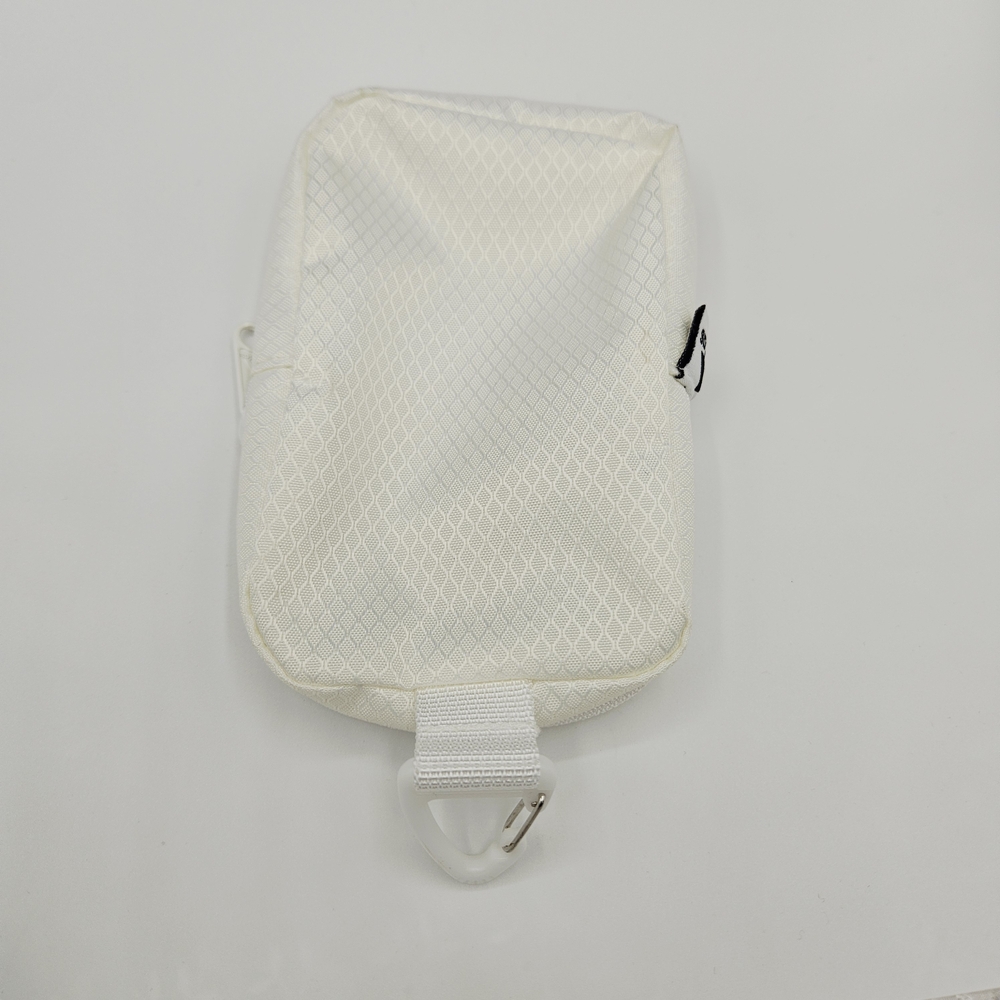 NWOT ADIDAS Unisex White Clip On Zippered Mini Pouch - Picture 4 of 7
